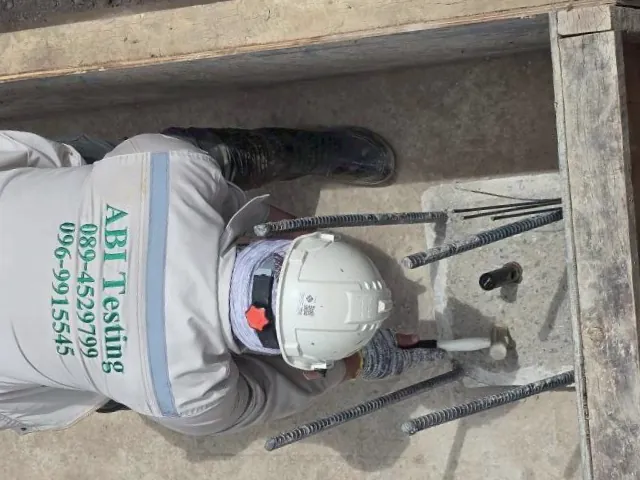 ABI About Us: Seismic Pile Integrity Test with ABI work clothes